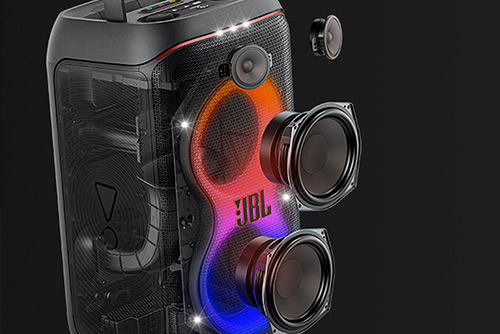 Enceinte Bluetooth JBL PartyBox Club 120, haut-parleurs puissants et éclairage LED
