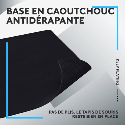 Tapis de souris Logitech G240 avec base en caoutchouc antidérapante pour une stabilité parfaite pendant les sessions de jeu