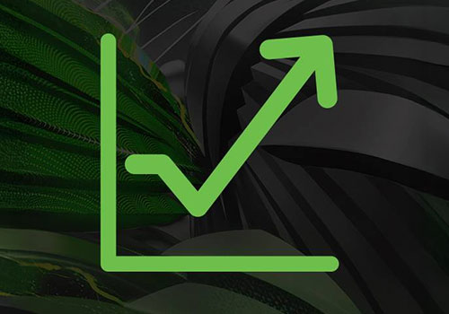 Icône fléchée représentant la montée en performance du disque dur Seagate BarraCuda