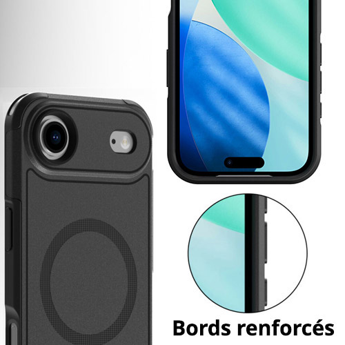 Coque iPhone 17 Pro Max MagSafe avec bords renforcés pour une protection anti-chute