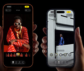 Écrans d'iPhone 17 Pro affichant l'interface de l'appareil photo et des styles photographiques