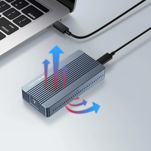 Acasis-Boîtier Thunderbolt 3 pour disque dur externe SSD M.2, 40Gbps,  NVcloser, en aluminium, haute vitesse, pour ordinateur portable et de bureau