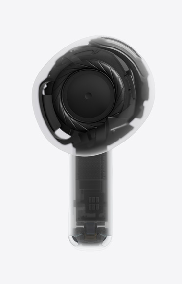 AirPods 5, architecture acoustique interne avec transducteur à haute excursion