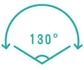 Picto angle de vision de 130 degrés