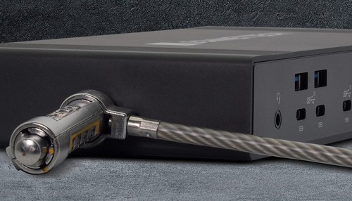 Cadenas Kensington fixé sur le côté de la station d'accueil Sonnet Echo 20 SecureDock