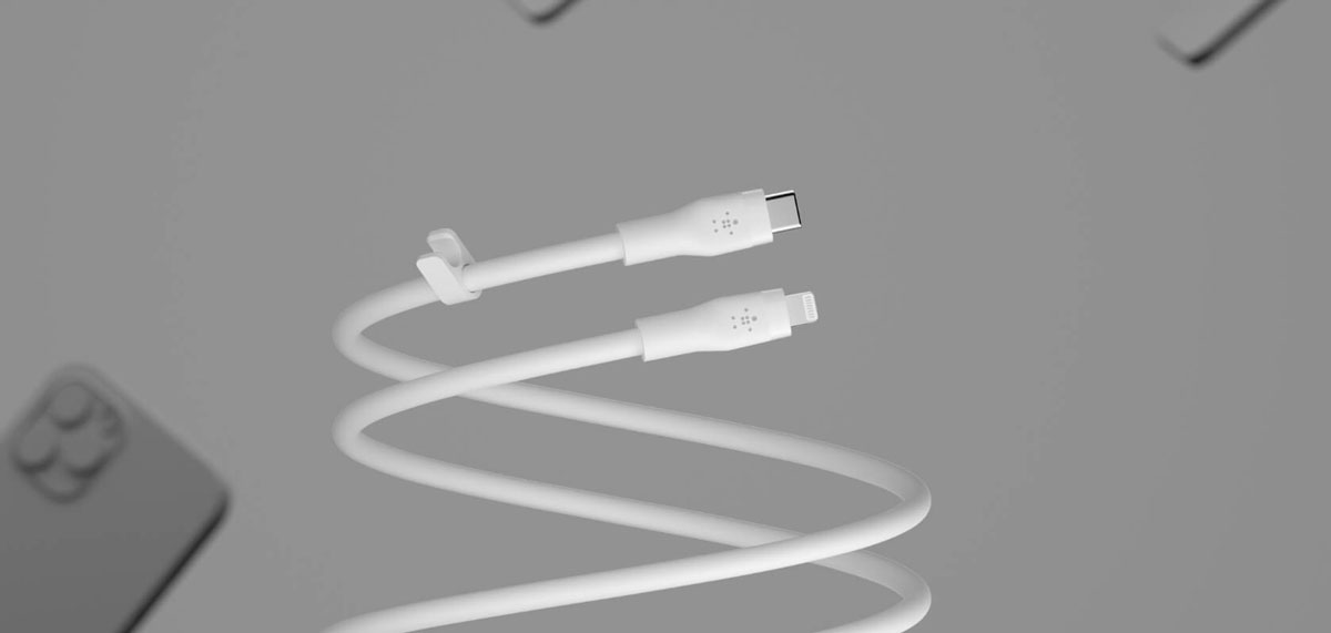Belkin Boost Charge Pro Flex Câble silicone tressé USB-C vers USB-C (blanc)  - 3 m pas cher - HardWare.fr