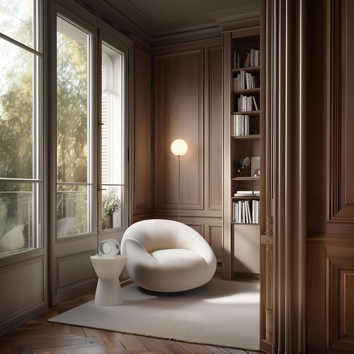 Devialet Phantom Ultimate 98 dB en situation dans un salon lumineux, enceinte connectée compacte