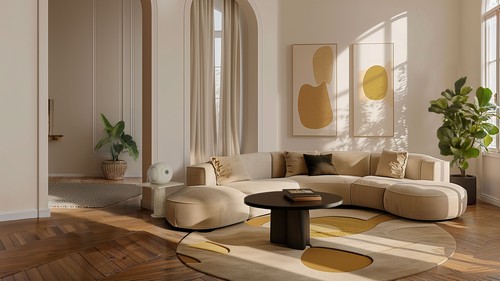 Devialet Phantom Ultimate 108 dB en situation dans un salon lumineux, design sphérique emblématique