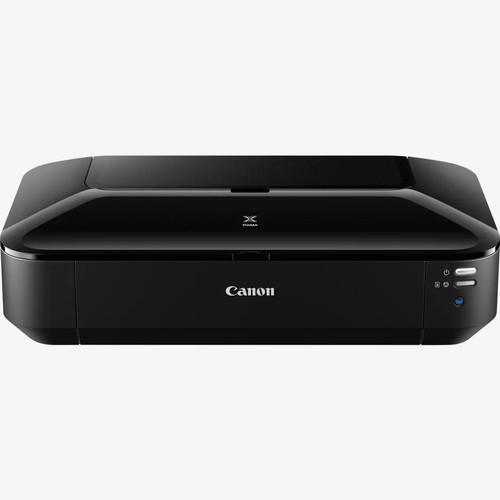 Vue de face de l'imprimante Canon PIXMA iX6850 avec indicateur Wi-Fi