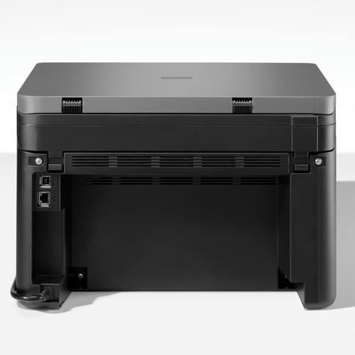 Vue arrière de la Brother DCP-L1642W avec ports USB et Ethernet