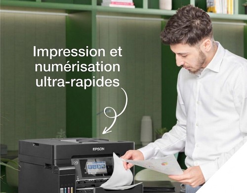 Imprimante Epson EcoTank ET-5805 utilisée pour l'impression et la numérisation de documents