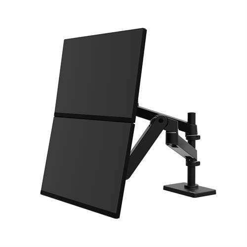 Support Ergotron LX Pro avec deux écrans superposés