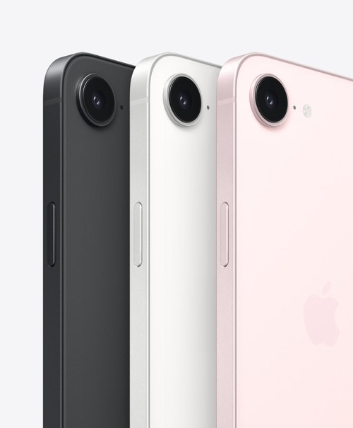 Finitions blanc, noir et rose de l'iPhone 17e