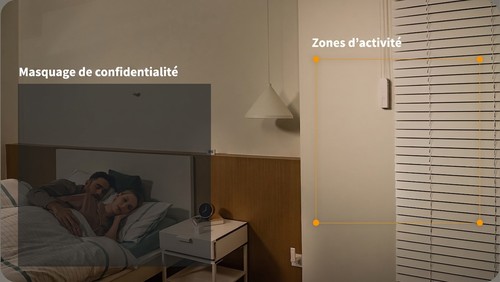 Masquage de confidentialité et zones d'activité de la caméra Aqara G2H Pro