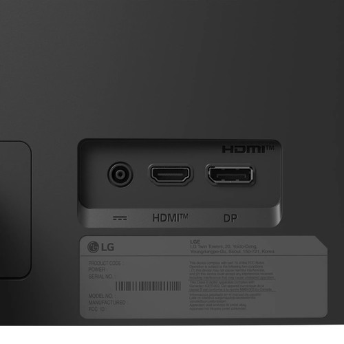 Connectique arrière de l'écran LG UltraWide 34U601B-B avec HDMI et DisplayPort