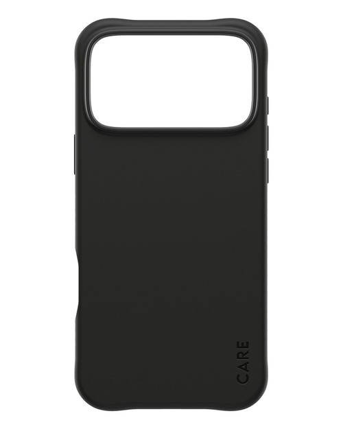 Vue arrière de la coque PanzerGlass CARE Samba noire pour iPhone 18 Pro Max