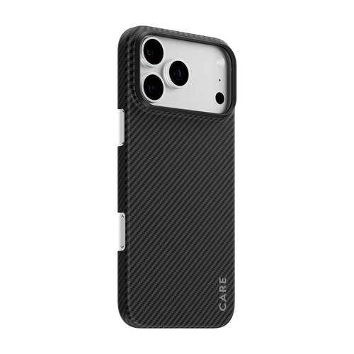 Coque PanzerGlass Discovery noire et grise installée sur un iPhone 18 Pro Max