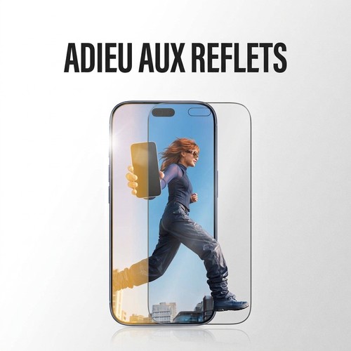 Protection d'écran anti-reflets PanzerGlass sur iPhone en extérieur