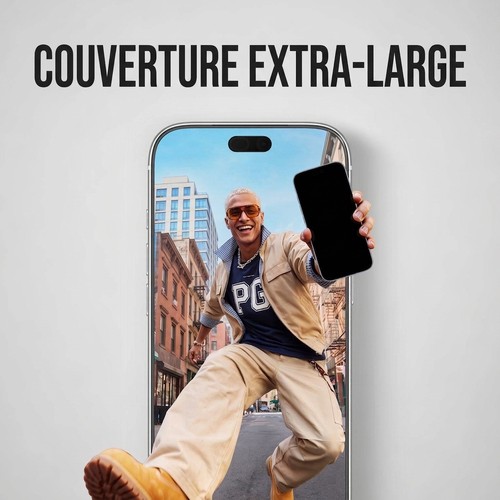 Couverture extra-large de la protection PanzerGlass pour iPhone