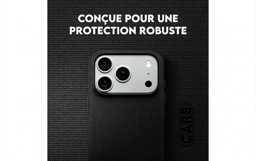 Coque Fusion Fabric noire illustrant une protection robuste