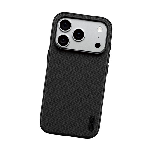 Coque noire Fusion Fabric PanzerGlass CARE avec texture textile visible