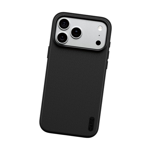 Coque PanzerGlass Fusion Fabric noire avec contour protecteur autour du bloc photo