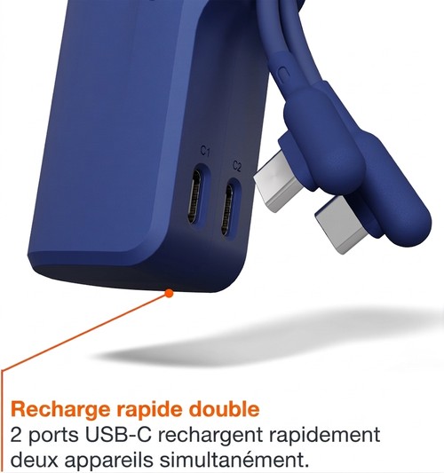 Deux ports USB-C de la batterie externe Cygnett Thumboost