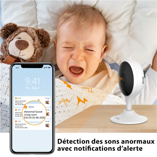 Caméra bébé babycam vision nocturne wifi pour smartphone android +