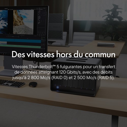 LaCie 8big Pro 5, débits jusqu'à 2800 Mo/s en RAID 0 via Thunderbolt 5