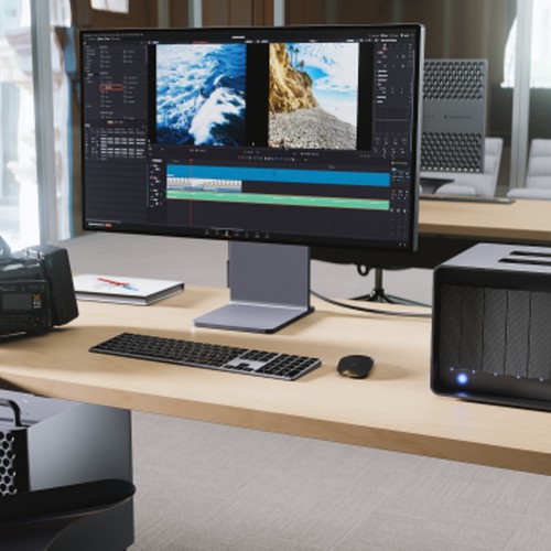 LaCie 8big Pro 5 dans un studio de montage avec DaVinci Resolve