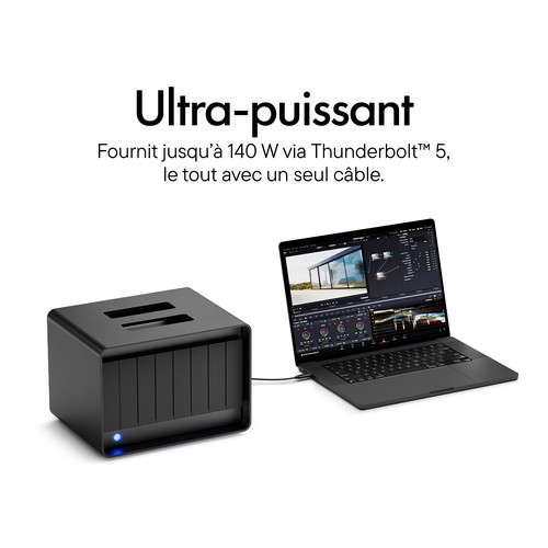 LaCie 8big Pro 5, alimentation 140 W via Thunderbolt 5 avec un seul câble