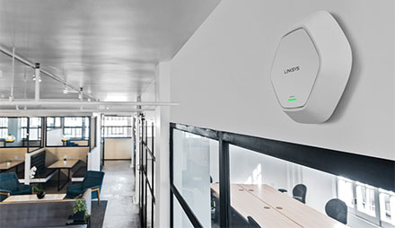 Point d'accès Linksys au bureau