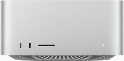 Façade compacte du Mac Studio sous un écran