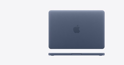 MacBook Neo indigo, design du clavier Magic Keyboard avec Touch ID