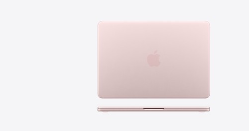 MacBook Neo rose poudré, design du clavier Magic Keyboard avec Touch ID