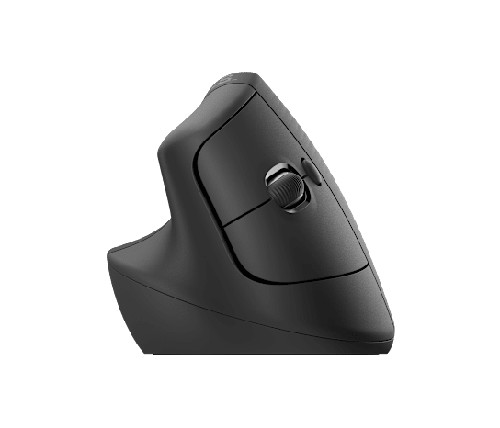 Vue de face de la souris verticale Logitech Lift Left graphite
