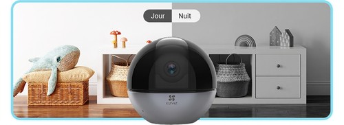Comparatif Jour et Nuit de la vision nocturne de la caméra EZVIZ E6