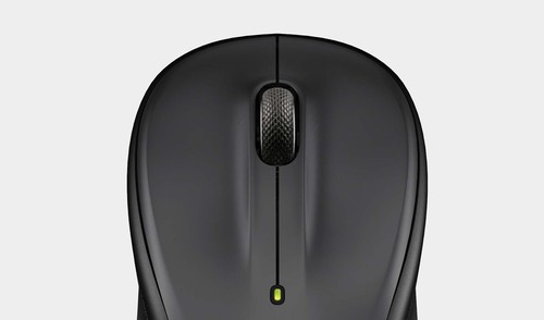 Vue rapprochée de la roulette multidirectionnelle de la souris Logitech M325S