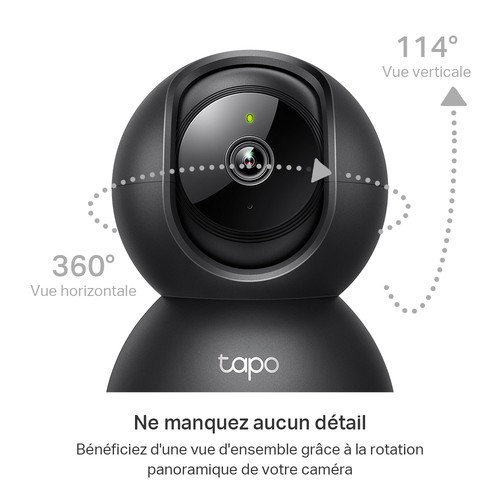 Couverture panoramique et inclinable de la caméra TP-Link Tapo C211