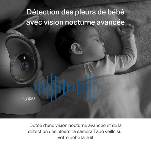 Surveillance nocturne avec détection des pleurs de bébé par la TP-Link Tapo C211