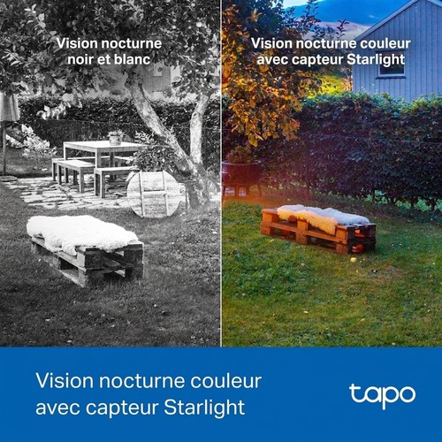 Comparatif de vision nocturne couleur de la caméra TP-Link Tapo TC85