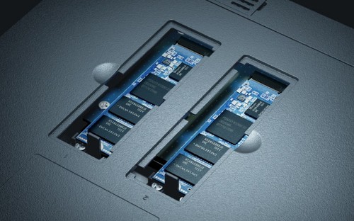 Deux emplacements NVMe du NAS Synology pour l'ajout d'un cache SSD