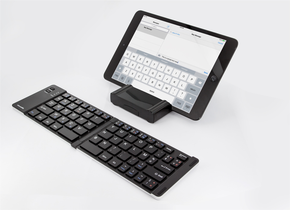 Novodio Travel Keyboard - Clavier AZERTY Bluetooth pliable iOS, Android,  Mac, PC - Clavier - Novodio
