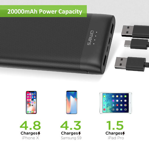 Batterie Omars nombre de recharges par appareil