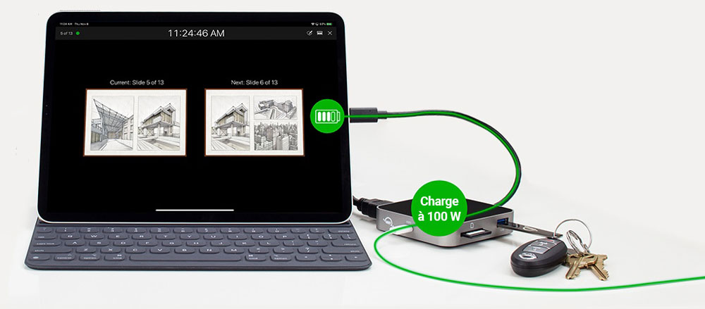 OWC USB-C Travel Dock charge pass-through
