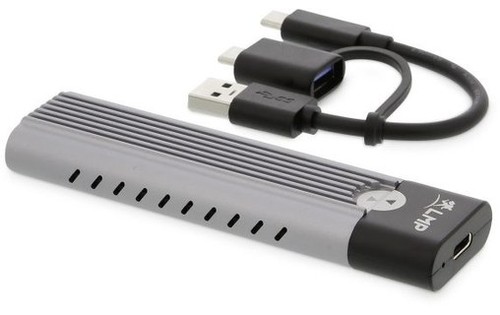 Détail du boîtier LMP Data Mobile Ultra SSD et son connecteur USB-C