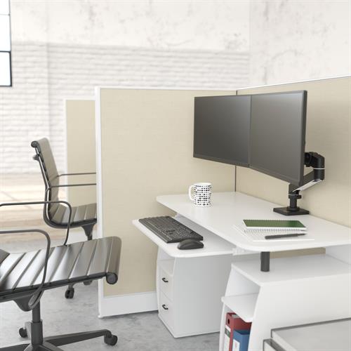 Ergotron LX Pro - Gestion des câbles intégrée et fixation pince