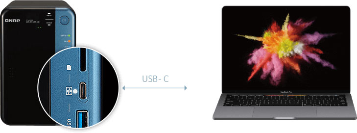 QNAP TS-253B USB-C QuickAccess