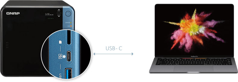 QNAP TS-453B USB-C QuickAccess