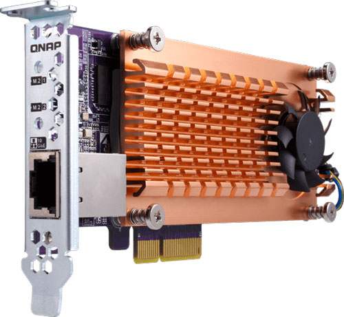 Carte PCIe 10 Gigabit Ethernet et m.2 SATA